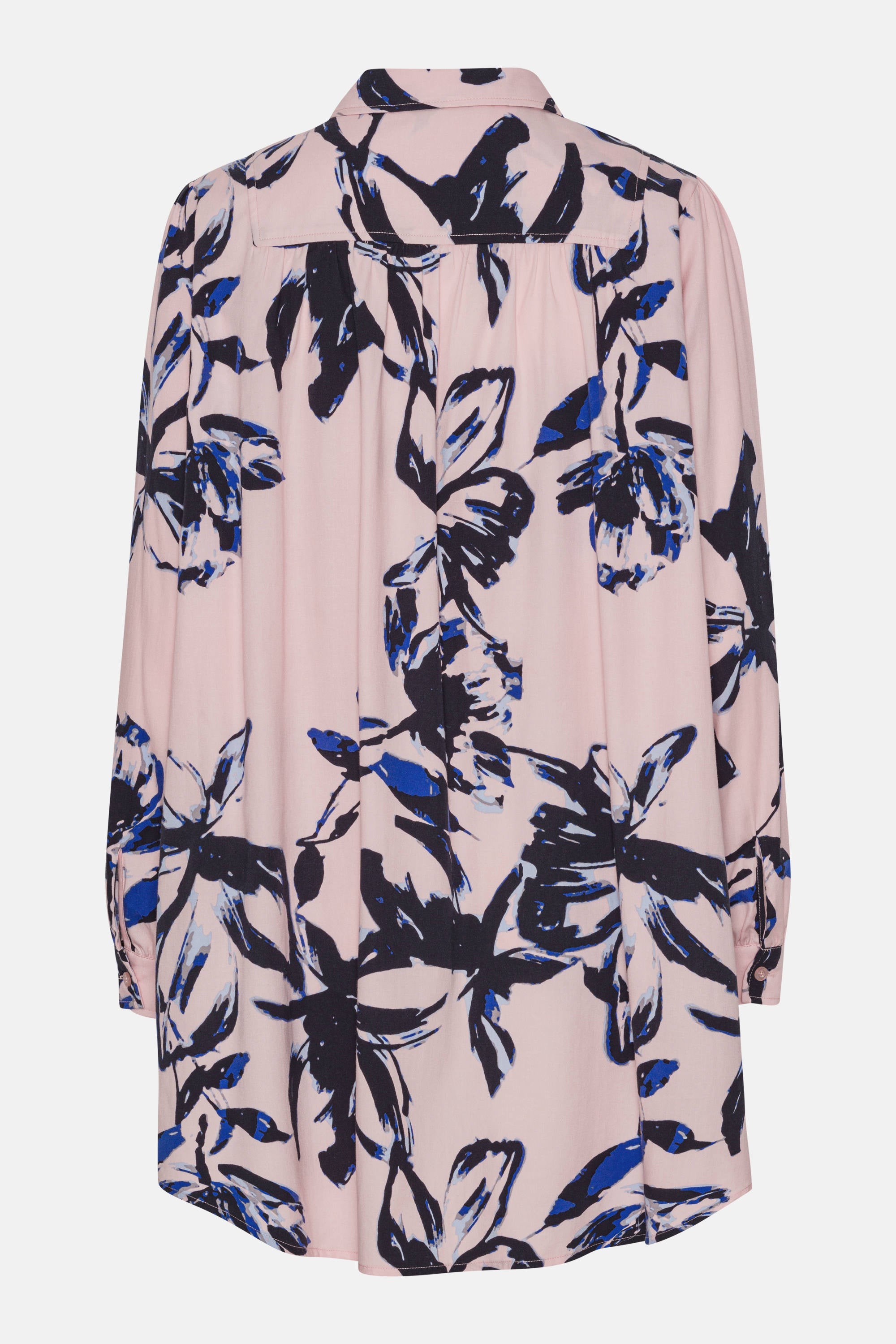 Lang Tunika Kjole - Pink Artsy Stroke Flower